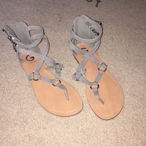 Grey sandals